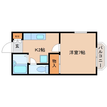 県総合運動場駅 徒歩14分 1階の物件間取画像